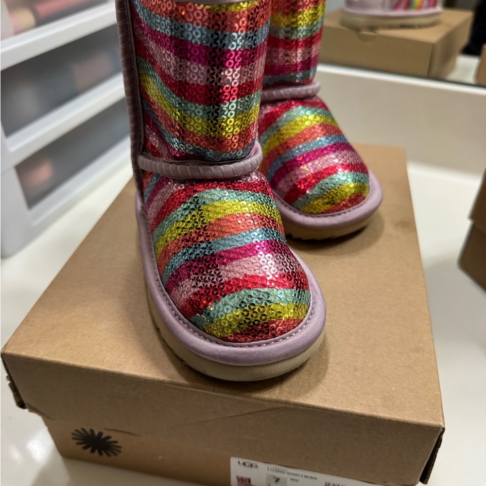UGG Kids Rainbow Sequin Boots